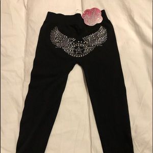 Black footless tights new with tags